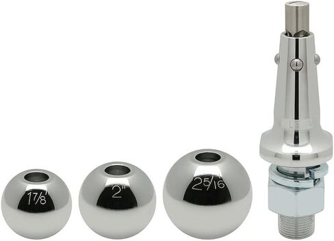 Trailer Hitch Ball 1-7/8 Inch/ 2 Inch/ 2-5/16 Inch Interchangeable Balls 8000 Pound Gross Trailer Weight Capacity 1 Inch Shank Steel in Kuwait