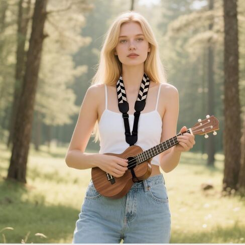 S&loyoe No-Drill Clip-On Ukulele Strap Button-Free Neck Sling Strap for Ukulele in Saudi Arabia