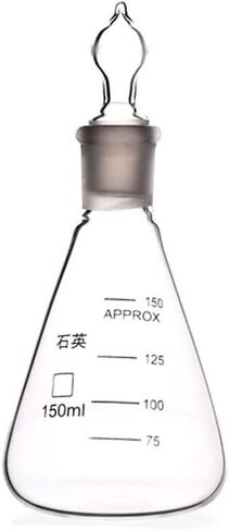 Quartz Triangle Flask Cone Flask high Temperature Resistant Transparent Solution Heating Debugging Bottle (500ML(1)) in Saudi Arabia