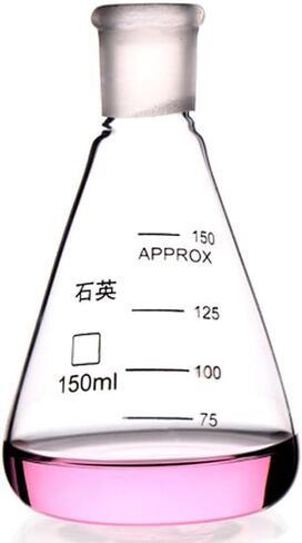 Quartz Triangle Flask Cone Flask high Temperature Resistant Transparent Solution Heating Debugging Bottle (500ML(1)) in Saudi Arabia