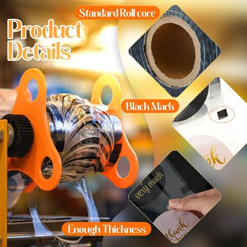 Henoyso 1 Roll Cup Sealer Film for Sealing Machine 90-105 mm 3200 Cups Bubble Tea Sealer Film for 16 oz Plastic Cups for Bubble Tea, Water, Coffee, Juice, Soda(Bright Color,Thank You Style) in Saudi Arabia