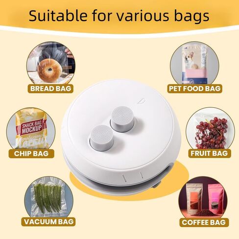 2-in-1 Mini Bag Sealer with Cutter - Rechargeable Heat Sealer, Snack Bag Sealer for Chips, Food Storage & Resealing,Portable Resealer Machine Sealer, Bag Closer for Freshness, Plastic Bags & Snacks in Saudi Arabia