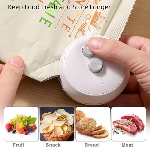2-in-1 Mini Bag Sealer with Cutter - Rechargeable Heat Sealer, Snack Bag Sealer for Chips, Food Storage & Resealing,Portable Resealer Machine Sealer, Bag Closer for Freshness, Plastic Bags & Snacks in Saudi Arabia