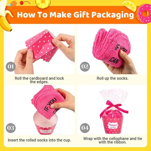 HAPPYPOP Pink Fuzzy Socks for Women Teen Girls, Birthday Gifts Cupcake Baking Gifts, If You Can Read This in Saudi Arabia