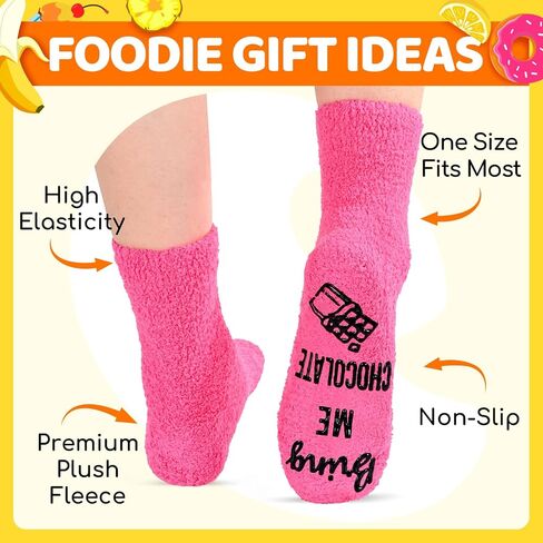 HAPPYPOP Pink Fuzzy Socks for Women Teen Girls, Birthday Gifts Cupcake Baking Gifts, If You Can Read This in Saudi Arabia