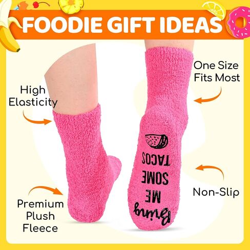 HAPPYPOP Pink Fuzzy Socks for Women Teen Girls, Birthday Gifts Cupcake Baking Gifts, If You Can Read This in Saudi Arabia
