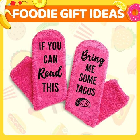 HAPPYPOP Pink Fuzzy Socks for Women Teen Girls, Birthday Gifts Cupcake Baking Gifts, If You Can Read This in Saudi Arabia