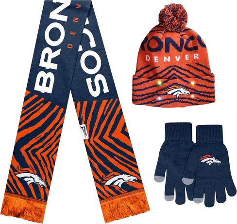 FOCO X ZUBAZ NFL Collab 3 Pack Glove وشاح وقبعة خارج الشتاء في الهواء الطلق in Kuwait