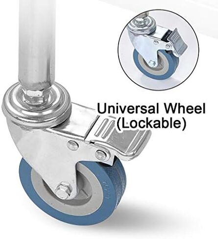 Collapsible Wagon Cart with Wheels Foldable Folding Wagons Carts Silent Universal Wheels,Medical Trolley Cart Dental Lab Cart Stainless Steel, 2/3 Layers Hospital Equipment Portable Trolley in Kuwait