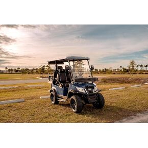 Paladin Luxury Golf Carts 2+2 Ultra Marine Blue, Black Row Seats, White Stitching, Carbon Dashboard. in Saudi Arabia