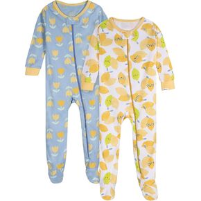 Onesies Brand Baby Girls' 2-Pack Footed Pajamas, Pears, 0-3 Months in Kuwait