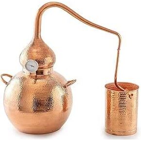 Copper Alembic Still, 5 Gallon (20L) Capacity, Hammered Design with Temperature Gauge in Saudi Arabia