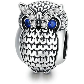 OWL Charm 925 Sterling Silver Animal Charm Charm Charm Charm Charm for Bracelet (A) in Kuwait