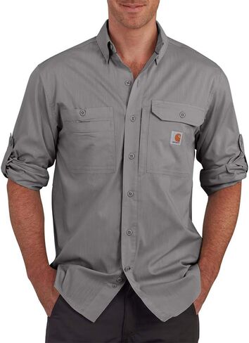 قميص قميص الأكمام الطويلة في Carhartt Men (أحجام منتظمة وكبيرة وطويل) ، Navy ، X-Large in Kuwait