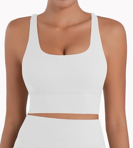 Sunzel Sunzfly Sports Bra for Women ، Scoop Neck Crisscross Back Pated Low Impact Bras Tops for Workout Yoga Gym in Kuwait