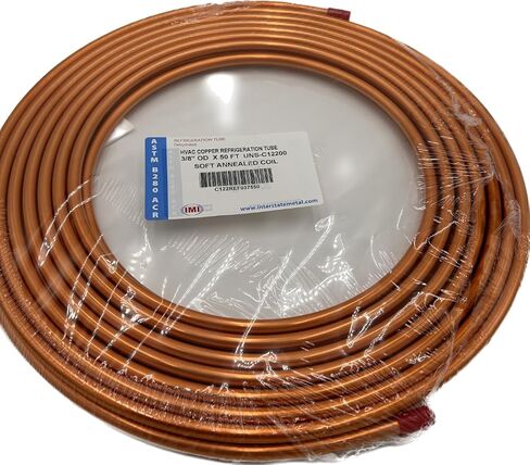3/8" OD X 50 FT, Refrigeration Copper Tubing ASTM B280 ACR in Saudi Arabia