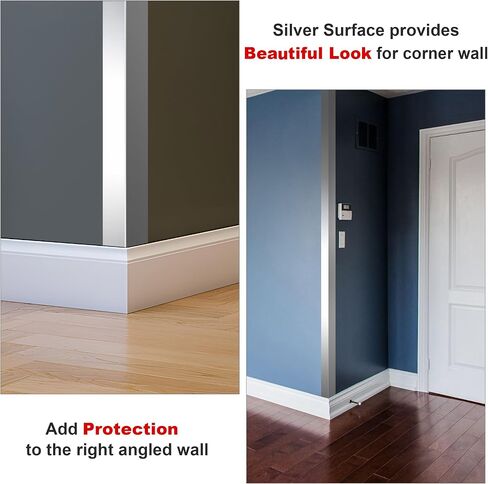 T304 Stainless Steel Corner Guards, 0.5' x 0.5' x 48', 5 Pack Metal Wall Corner Protector for Wall Protection and Decoration, 20 Ga/ 1MM Thickness in Kuwait