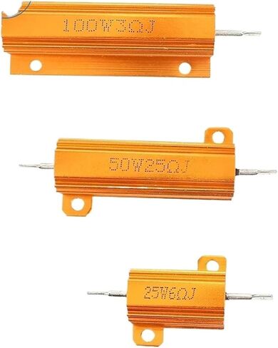 1PCS ألومنيوم القشرة المعدنية القشرة المعدنية مقاوم 10W 25W 50W 100W RX24 0.1 ~ 1KOHM 8 10 50 1K OHM مقاومات الحمل المقاومة (50W-25R) in Saudi Arabia