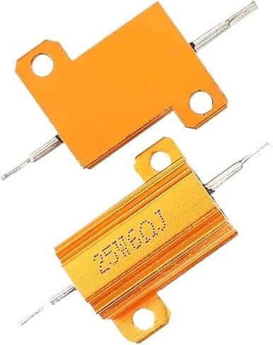 1PCS ألومنيوم القشرة المعدنية القشرة المعدنية مقاوم 10W 25W 50W 100W RX24 0.1 ~ 1KOHM 8 10 50 1K OHM مقاومات الحمل المقاومة (50W-25R) in Saudi Arabia