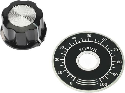 1Set 3590s 10K Multiturn قابلة للتعديل الجهد wirewound المقاوم 2W 3590S-2-103L 500 1K 2K 5K 20K 100K OHM MF-A03 + KNOB (5K OHM) in Saudi Arabia