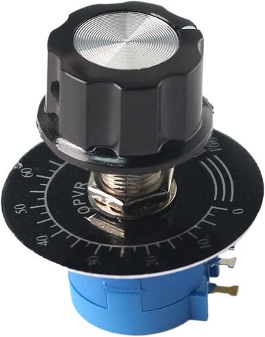 1Set 3590s 10K Multiturn قابلة للتعديل الجهد wirewound المقاوم 2W 3590S-2-103L 500 1K 2K 5K 20K 100K OHM MF-A03 + KNOB (5K OHM) in Saudi Arabia