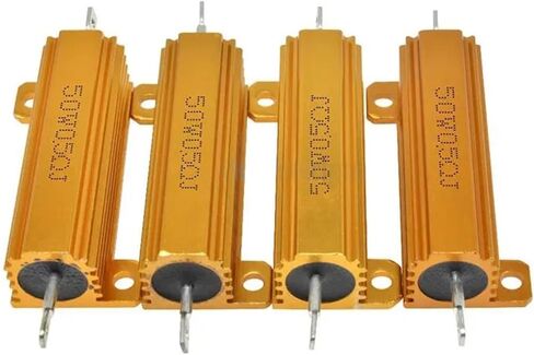 RX24 50W CASE Metal Shell Case Aluminium Metal Wirewound 3.3 4 4.7 5 6 7 8 9 10 12 15 18 20 22 25 30 33 40 47 50 51 60 R OHM (RX24 50W 510R 1PCS) in Saudi Arabia
