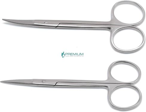 Iris Scissors Straight, Curved 4.5" Surgical Dental Veterinary First Aid Instruments in Saudi Arabia