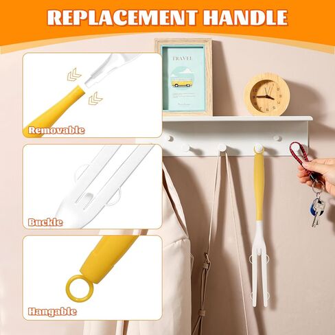 Extender Duster Handle Compatible with Swiffer Duster Refill,Adjustable Length Handles Only,Replacement Duster Handles,Extended Handle (3, Yellow) in Saudi Arabia