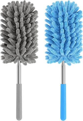 Duster Mini للتنظيف ، 360 درجة قابلة للانحناء مع عمود تمديد ، وندقية صغيرة قابلة للغسل للداخل الداخلي ، والمكتب ، والأثاث in Kuwait