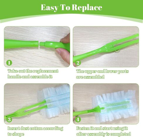 مقبض Duster Extender متوافق مع إعادة ملء Swiffer Duster ، مقابض الطول القابلة للتعديل فقط ، مقابض بديلة Duster ، مقبض ممتد (3 ، أصفر) in Kuwait