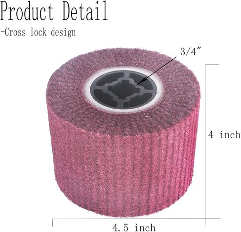 4.5 "× 4" أسطوانة رسم كاشط ، 3/4 "عجلة بترونش Quadway لآلة التلميع الملقحة باليد 40 أداة تكييف سطح الطبل الحصيلة (حزمة 2) in Kuwait