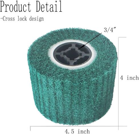 4.5 "× 4" أسطوانة رسم كاشط ، 3/4 "عجلة بترونش Quadway لآلة التلميع الملقحة باليد 40 أداة تكييف سطح الطبل الحصيلة (حزمة 2) in Kuwait