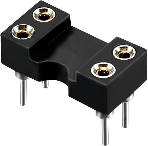 UXCELL 10PCS DIP IC CHIP SOCKET ADAPTER TYPE 2.54MM MITH DUAL ROW 4 ROUND PIN 7.6 ROW PITH in Kuwait