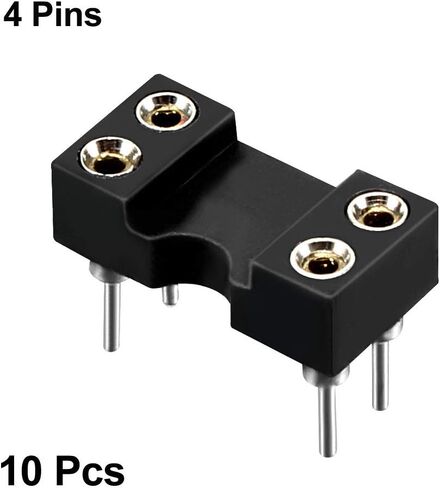 UXCELL 10PCS DIP IC CHIP SOCKET ADAPTER TYPE 2.54MM MITH DUAL ROW 4 ROUND PIN 7.6 ROW PITH in Kuwait