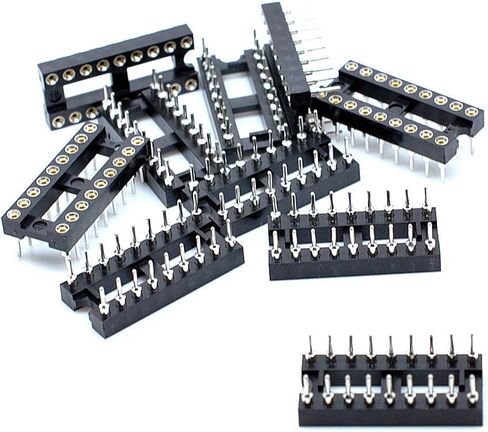 Oiyagai 30 PCS DIP IC ALTAPTER ، 2.54 مم الملعب ، 8 دبوس مستديرة لحام الثقب ، مقبس لوحة ثنائي الفينيل متعدد الكلور للتراجع ، إلكترونيات DIY ، مشاريع الإصلاح in Kuwait