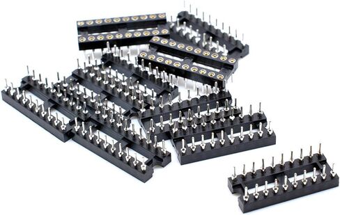 Oiyagai 30 PCS DIP IC ALTAPTER ، 2.54 مم الملعب ، 8 دبوس مستديرة لحام الثقب ، مقبس لوحة ثنائي الفينيل متعدد الكلور للتراجع ، إلكترونيات DIY ، مشاريع الإصلاح in Kuwait