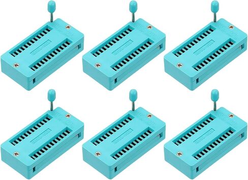 Meccanixity 6pcs Universal IC Test ZIF Socket 40 PIN 2.54 مم تراجع ملعب دمج مقبس متحكم ، رقاقة ، لوح الخبز in Saudi Arabia