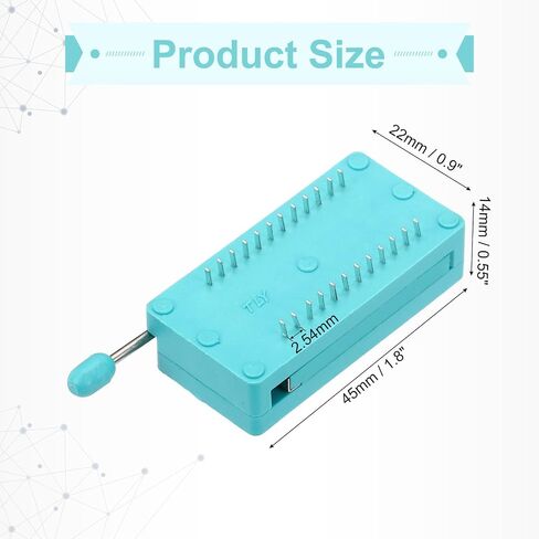 Meccanixity 6pcs Universal IC Test ZIF Socket 40 PIN 2.54 مم تراجع ملعب دمج مقبس متحكم ، رقاقة ، لوح الخبز in Saudi Arabia