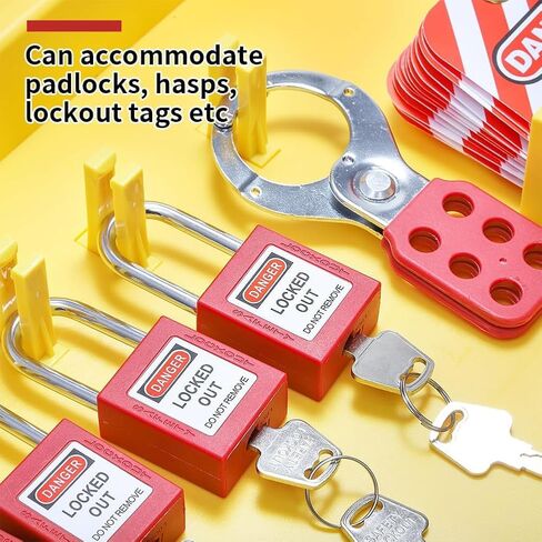 Lockout Tagout Station Loto Device Wall Mount Lock Out Tag Out Kit Board for 5 Safety Padlock,2 Hasp,20 Lockout Tagout Tags,20 Nylon Ties for Industrial,Electric Power,Machinery OSHA in Kuwait