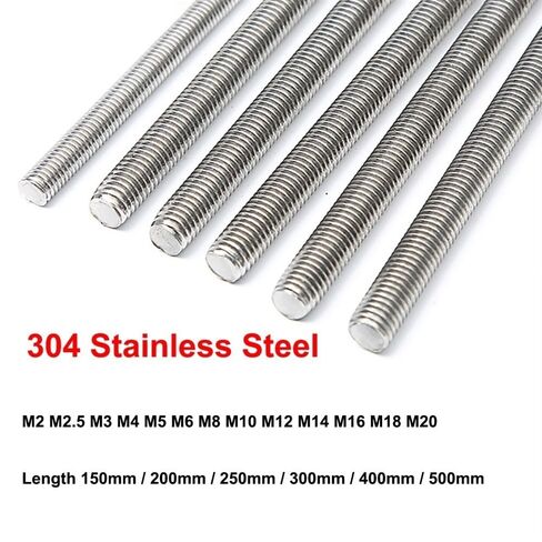 قضيب ملولب ، ترصيع معدني ، قضيب 1pc قضيب متشابك كامل ، M2 M3 M4 M5 قضيب قضيب مقاوم مقاوم للصدأ M2 M2 M5 in Kuwait