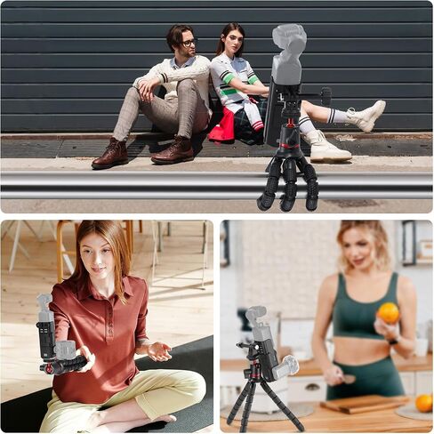 NEEWER 4 In 1 Accessories Kit Compatible with DJI Osmo Pocket 3 & Creator Combo, Backpack Strap Mount Kit with Bracket Cage Extension Adapter, Clip, J Buckle, T Bolt for Trekking Hiking Camping, GP-67 in Saudi Arabia