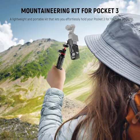 NEEWER 4 In 1 Accessories Kit Compatible with DJI Osmo Pocket 3 & Creator Combo, Backpack Strap Mount Kit with Bracket Cage Extension Adapter, Clip, J Buckle, T Bolt for Trekking Hiking Camping, GP-67 in Saudi Arabia