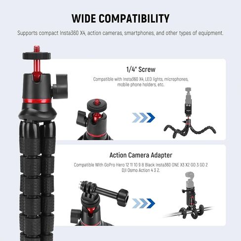 NEEWER 4 In 1 Accessories Kit Compatible with DJI Osmo Pocket 3 & Creator Combo, Backpack Strap Mount Kit with Bracket Cage Extension Adapter, Clip, J Buckle, T Bolt for Trekking Hiking Camping, GP-67 in Saudi Arabia