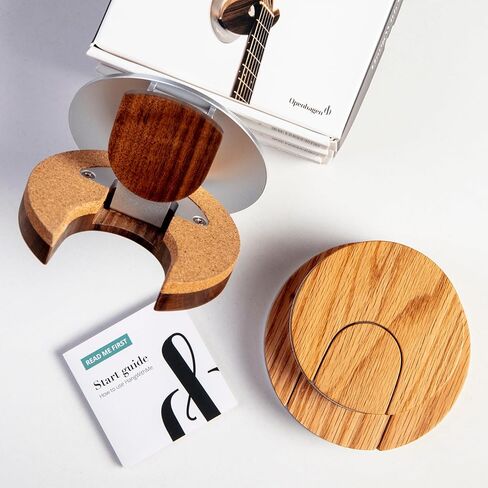 شماعات الجيتار القابلة للطي و Guitar Wall Mount Bracket Pracket for Guitars and Basses - Bative - Danish Design - Space Saving - Wooden - Oak Color - Pratch Proof - Award Award ... in Saudi Arabia