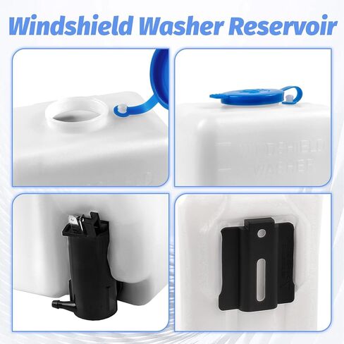 Windshield Washer Reservoir Universal Car UTV Washer Fluid Reservoir 12V Windshield Washer Pump Jet Button Switch Windshield Washer Tank in Kuwait