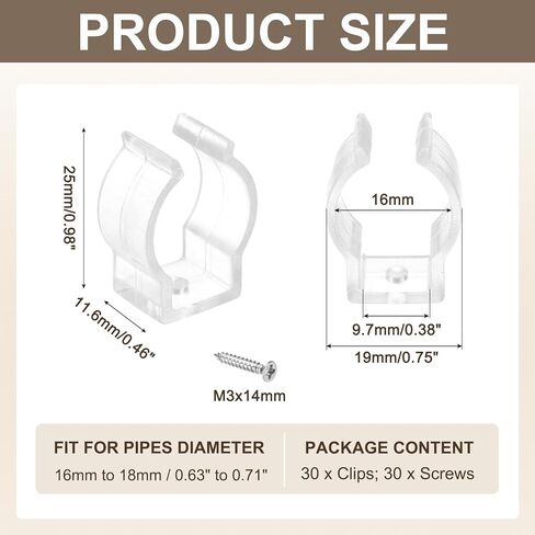 الدعم مشابك أنابيب مقاطع Meccanixity U ، وملحقات تصاعد أنبوب الفلورسنت مشابك المشابك مع مسامير من 7 ملم إلى 9 ملم. in Kuwait