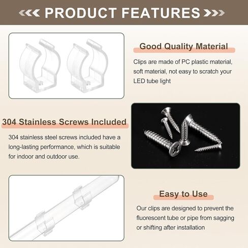 الدعم مشابك أنابيب مقاطع Meccanixity U ، وملحقات تصاعد أنبوب الفلورسنت مشابك المشابك مع مسامير من 7 ملم إلى 9 ملم. in Kuwait