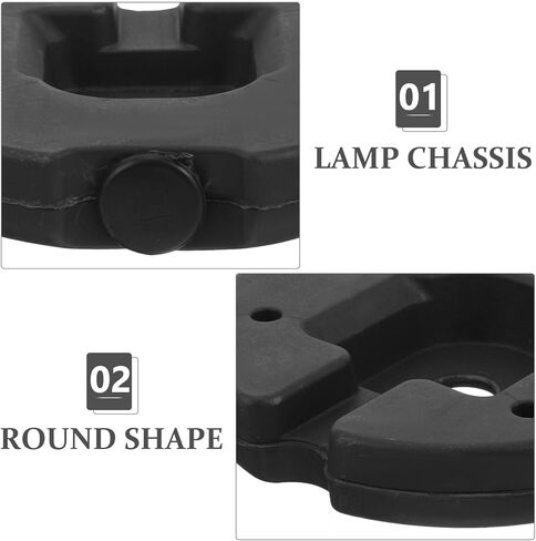 BESTOYARD Lamp Cast Base, Iron Block Weight for Table Desktop - Sturdy Iron Lamp Base, DIY Lighting Projects 4.13 Inch Round Counterweight for Bedroom Office Living Room in Saudi Arabia