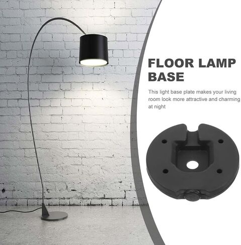 BESTOYARD Lamp Cast Base, Iron Block Weight for Table Desktop - Sturdy Iron Lamp Base, DIY Lighting Projects 4.13 Inch Round Counterweight for Bedroom Office Living Room in Saudi Arabia