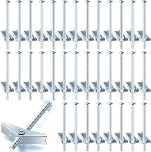 100 PCS 1/4 "× 4" تبديل البراغي براغي الفراشة مرساة مرساة جدار الخدمة الثقيلة للجدران الجافة مع صواميل الجناح لتعليق الأشياء الثقيلة على الجدران الجافة in Saudi Arabia
